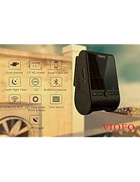 VIOFO A129 Duo (NEW 2018 Stock) Cámara de salpicadero delantera y trasera de 2 canales 1080P WiFi GPS integrado Kit de cableado, kit de instalación y filtro CPL incluido