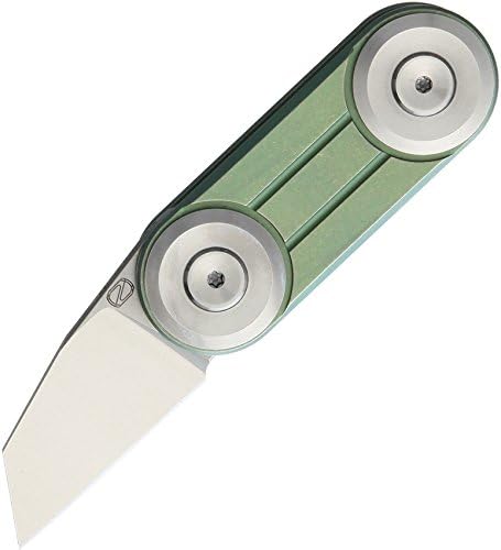 Stedemon MN0103 Green Titanium Folding Knife 1.38" Satin Sheepfoot Flipper Blade