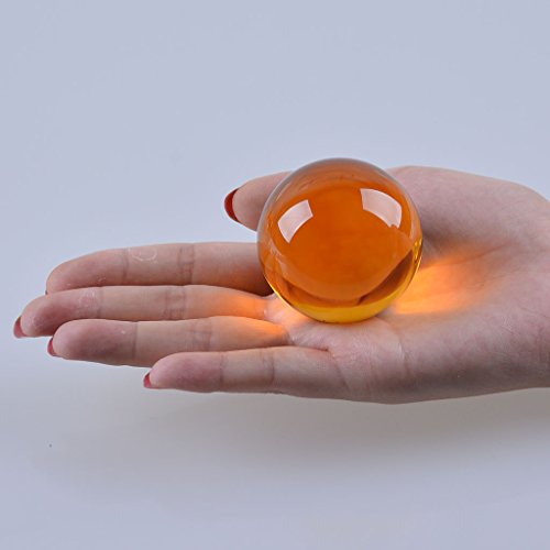 LONGWIN 50mm(2 inch) Fengshui Crystal Ball Healing Crystals(Amber)