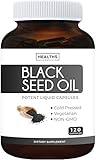 Black Seed Oil - 120 Softgel Capsules (Non-GMO & Vegetarian) Premium Cold-Pressed Nigella Sativa Producing Pure Black Cumin Seed Oil with Vitamin E - 500mg Each, 1000mg Per Serving