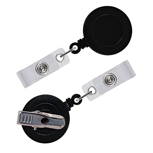 JBKHDTB 5 Pack Retractable ID Badge Holder Reels with Swivel Alligator
