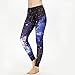 Idingding Womens Galaxy Star Printed High Waist Leggings Pants, Blue, M