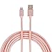 vCharged 12 FT Longest 2 Pack Pink/Rose Gold MFi Certified Lightning Cable Nylon Braided USB Long iPhone Charger for Apple iPhone 14 Pro Max, 13, 12, 11/Mini/XR, XS, X, 8, 7, iPad, Airpods - Updated