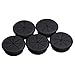 zapour UU-Buy 5 Pack Black Flexible Wire Organizer Desk Grommet for Wires Cords