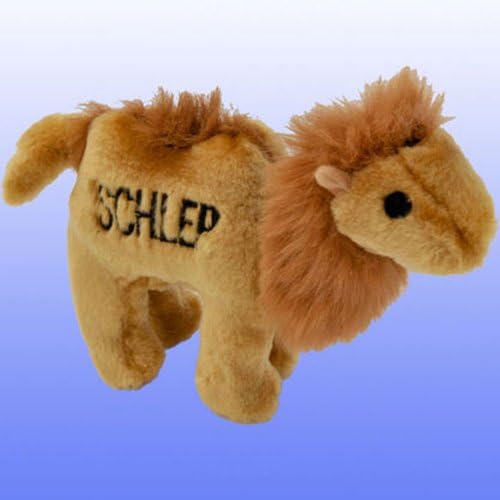 Chewish Treat Schlep Camel Squeaker Plush Dog Toy, 7.5 by 2 by 6-Inch, Brown