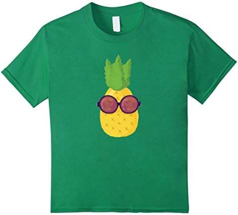 unisex-child Hawaiian Pineapple Shirt with Sunglasses 8 Kelly Green