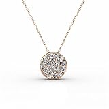 18K White Gold Swarovski Elements Necklace with Crystal Pendant (Rose Gold)