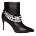 Sassy Strapps Women's Triple Chain & Rhinestone Boot Straps