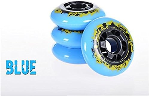 8-pack, Inline Skate/Rollerblade Wheels (Sea Blue, 72mm)