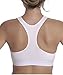Carole Martin Racerback Sport Bra with Low Impact for Yoga Cycling Hiking Fitness -44 White