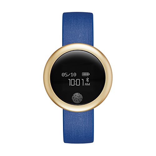 Emotion unisex metal and rubber smartwatch, color: gold…