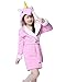 NEWCOSPLAY Children's Unicorn Hooded Pajamas Bath Robe (8Y/10Y, Pink Unicorn)