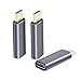 CableCreation USB C Extension Adapter [3-Pack], USB 3.1 Type C Male to Female Convertor 10Gbps, Compatible MacBook/Pro, Galaxy S9/S9+, Pixel 2 XL, etc., Space Gray Aluminum