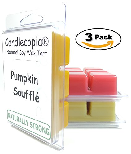 Candlecopia Pumpkin Soufflé, Baked Apple Pie and Seriously Cinnamon Strongly Scented Hand Poured Vegan Wax Melts, 18 Scented Wax Cubes, 9.6 Ounces in 3 x 6-Packs