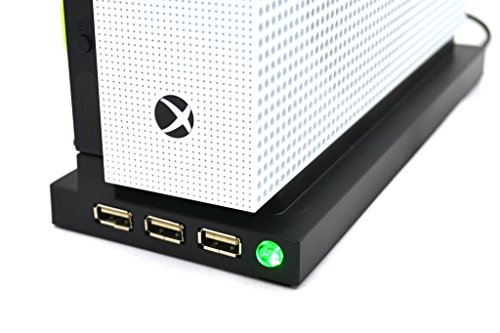 image for REYTID Xbox One Pro Dual Cooling Fan/Stand Combo - 3 USB Ports - All-i