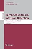 Image de Recent Advances in Intrusion Detection: 8th International Symposium, RAID 2005, Seattle, WA, USA, September 7-9, 2005, Revised Papers (Lecture Notes i