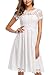 Owin Women's Retro Floral Lace Cap Sleeve Vintage Rockabilly Swing Prom Party Bridesmaid Dress