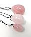 THY COLLECTIBLES Set of 3 Drilled Yoni Eggs Rose Crystal Quartz Jade Egg for Kegel Exercise Pelvic Floor Muscles Vaginal Exercise Ben Wa Ball Health Care for Women Brocade Gift Box & Pouch