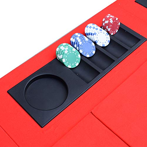 Hathaway No Limit 3-in-1 Portable Casino Tabletop, Black/Red