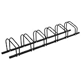 Goplus 6 Bike Rack Bicycle Stand Parking Garage Storage Organizer Cycling Rack Black