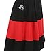 oxiuly Women's Vintage Half Sleeve O-Neck Contrast Casual Pockets Party Swing Dress OX253 (L, Black)