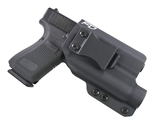 Fierce Defender TLR1 Compatible Glock 19 23 32 IWB Kydex Holster The Winter Warrior Series -Made in USA- GEN 5 Compatible (Black)