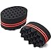 RioRand Hair Twist Sponge Magic Barber Sponge Ultra Small Wave Hair Brush Styling Tool For Dreads Afro Locks Twists Curl Coil (2 Packs) (Red)
