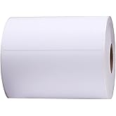 InStockLabels 4x3 Thermal Labels, White, 500 Count – Direct Thermal Label Stickers with 1″ Core, Perforated White Printer Labels with Permanent Adhesive for Shipping, Warehouses, and Barcode Printing