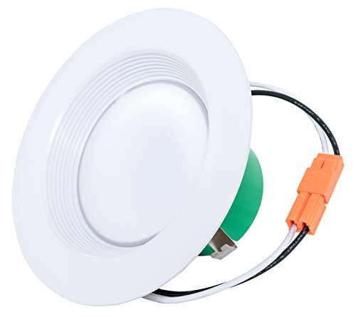 Westgate Lighting 10W 4 Inch LED Retrofit Downlight with Integrated Baffle Trim Dimmable LED Recessed Light Fixture - Best Ceiling Light for Home Office Kitchen 120V (1 Pack 2700K Warm White)