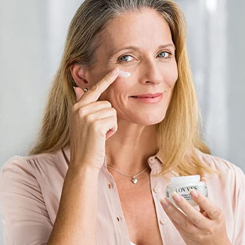 LOVVES Face Cream Stem Cells 50+, High Natural Cosmetics, Anti-Wrinkle, Anti-Aging Face Cream for Mature Skin, Moisturizing, for Day and Night, Glass Jar Format 50 ml