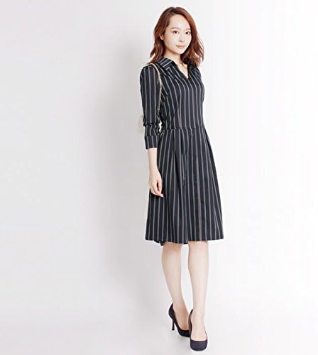 Amazon Co Jp レジメンタルストライプブラウスワンピ L 服 ファッション小物