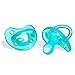 Chicco PhysioForma 100% Soft Silicone One Piece Pacifier for Babies Aged 6-16 Months | BPA & Latex Free | Reusable Sterilizing Case | Teal, 2pk