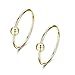 Sterling Silver Cartilage Earrings Dainty Thin Small Hoop Earring Hypoallergenic Mini/Tiny Ear Piercing Endless Ball Bead Cut Nose Lip Sleeper for Women (10/12/14mm Gold)