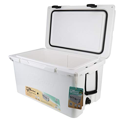 COHO Quick and Cool 55QT Rotomolded Cooler Beverage Cooler and Camping Cooler for Beach, Kayak