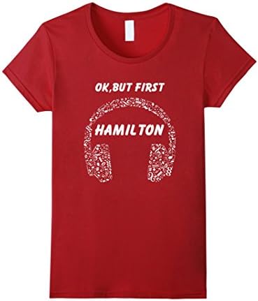 Womens OK, BUT FIRST HAMILTON Ear Phones Small Cranberry