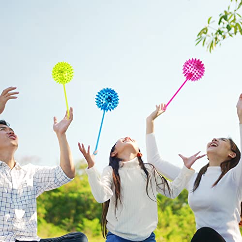 24 Pieces Light up Balls Light up Party Favors Fidget Spiky Toy Stress