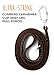 Mighty Paw Leather Dog Leash for Large Breeds - Soft Padded Handle - Extra D-Ring for Waste Bags - Strong Climbers Clip - 6 Ft Dog Leashes for Large Breeds - Leather Lead - Brown
