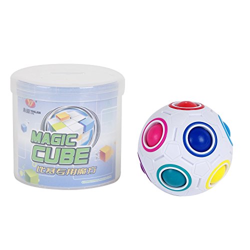 Magic Rainbow Ball Magic Cube Fidget Toy Puzzle Speed 3D Puzzles Football Fun Gift With Box - Thumbnail 3
