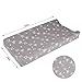 Boritar Changing Pad Covers Soft Stretchy Jersey Knit 2 Pack, Semi-Waterproof Chang Table Covers for Boys with Grey Arrow and Circle Printed