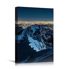 signwin Canvas Wall Art Snowy Tops Cool Dramatic...