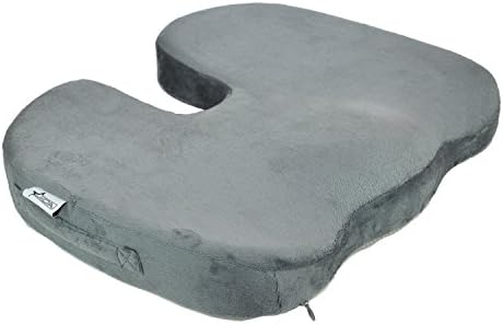 JIDA Orthopedic Comfort Memory Foam Seat Cushion, (Grey) …