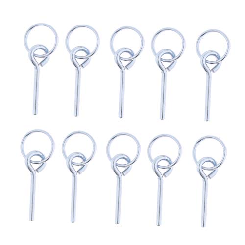 image for Prettyia 10 Pieces Awning Tent Poles Rings Connector 1-3 Pins Ultralig