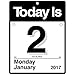 AT-A-GLANCE Wall Calendar 2017, Today Is, Daily, 8-1/2 x 8