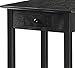 Convenience Concepts American Heritage End Table with Drawer and Shelf, Black