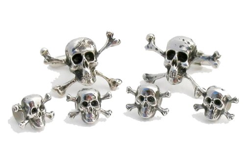 Skull & Cross Bones Cufflinks and Studs