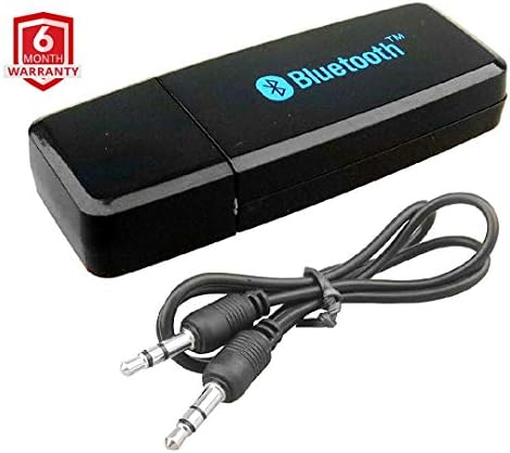 SAMANK Bluetooth Audio Receiver with AUX for Home Theater Speaker Headset | CSR Chipset | Mic, Dual Pairing