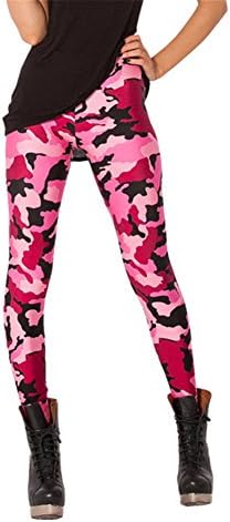 Zanuce Women's Designed Digital Print Sexy Stretch Leggings(Maskirovka Pink)