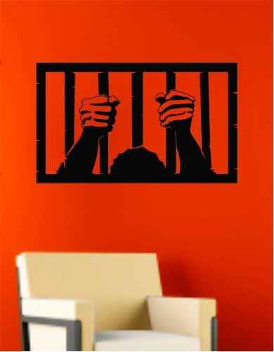Man in Jail Wall Vinyl Decal Sticker Art Graphic Sticker Halloween