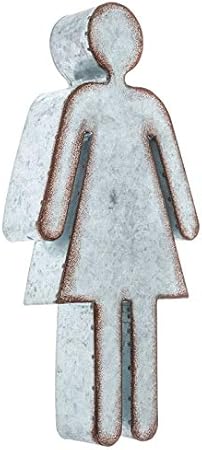 Amazon Com Woman Galvanized Metal Wall Decor Restaurant Female Bathroom Sign Everything Else
