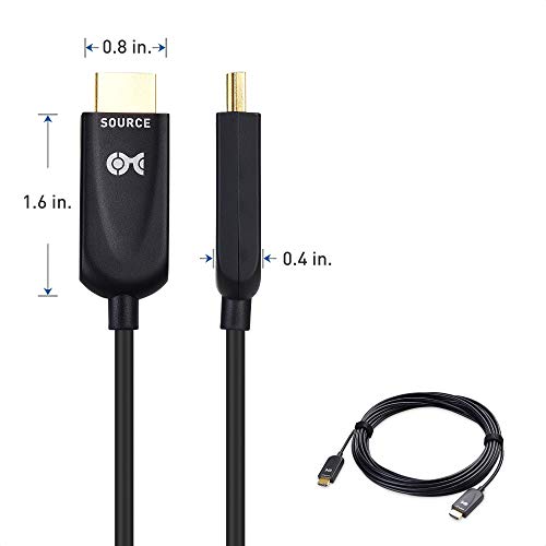 Cable Matters 4K 60Hz Active Fiber Optic HDMI Cable, Fiber HDMI Cable